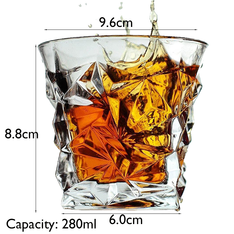 Vasos de whisky de 1 Uds., vasos de rocas antiguas, cristalería para cóctel escocés, Bourbon, Gin, Voldka, Brandy: Rosa