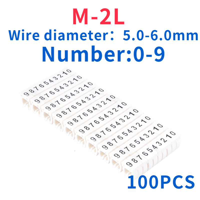 Kabel Draad Marker Tag Label Netwerkkabel voor Cat5e Cat6 Type Meerkleurig Nummer Letter Netjes Markering Vast Koord Mouw 2-8mm: duidelijke