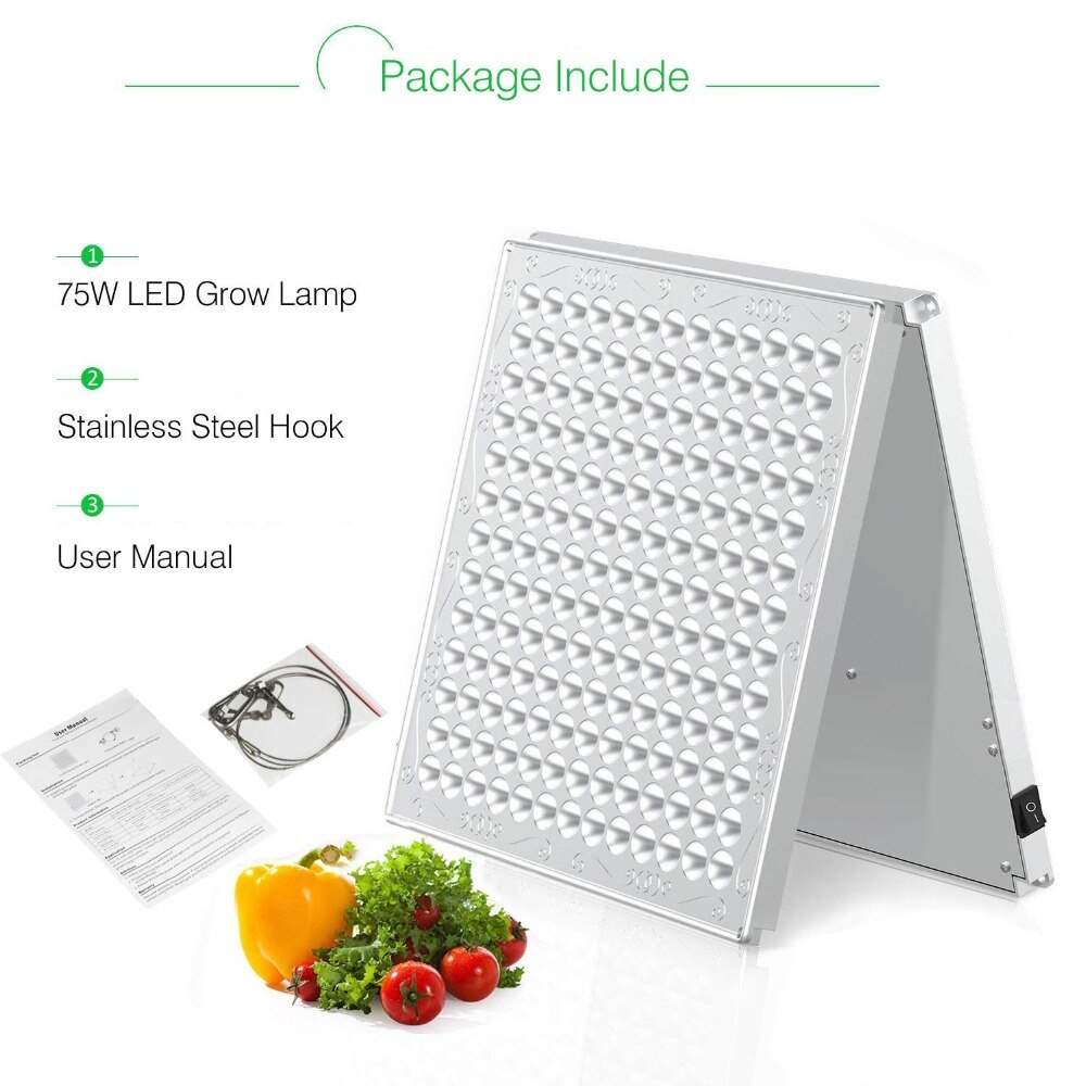 Led Aquarium Light 75W Reef Coral Marine Lamp Freshwater Saltwater Fish Tank Aquatic Plant Grow Lighting Ultra Panel Light