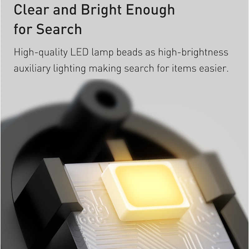 Baseus 2pcs torcia a LED portatile Mini luce interna magnetica Auto Magnetlights illuminazione Styling lampada da soffitto a luce notturna