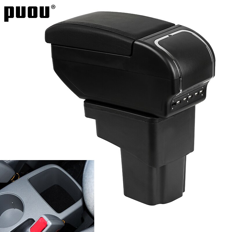Central Store Content box For Hyundai Accent RB Solaris Double layer USB Interface Armrest box with Cup holder Car mod