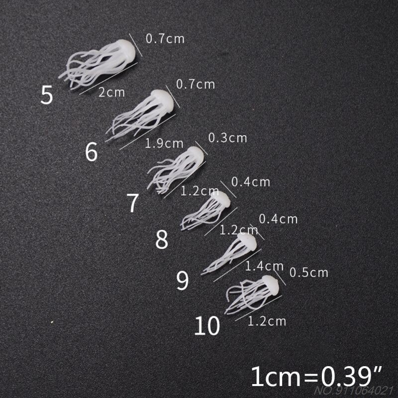 16 Pcs/set 3D Mini Jellyfish Modeling Epoxy Filling Material Crystal Ocean Resin DIY Craft UV Filler N30 20