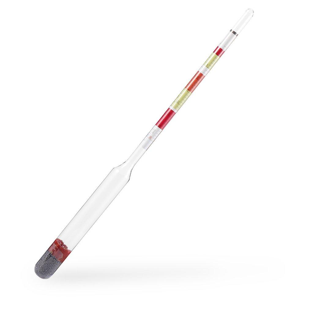 3PCS Hydrometer Alcoholmeter Set 0 to 100% Alcohol Meter Tester Home brew Hydrometer Wine Making Tester Concentration Meter Tool
