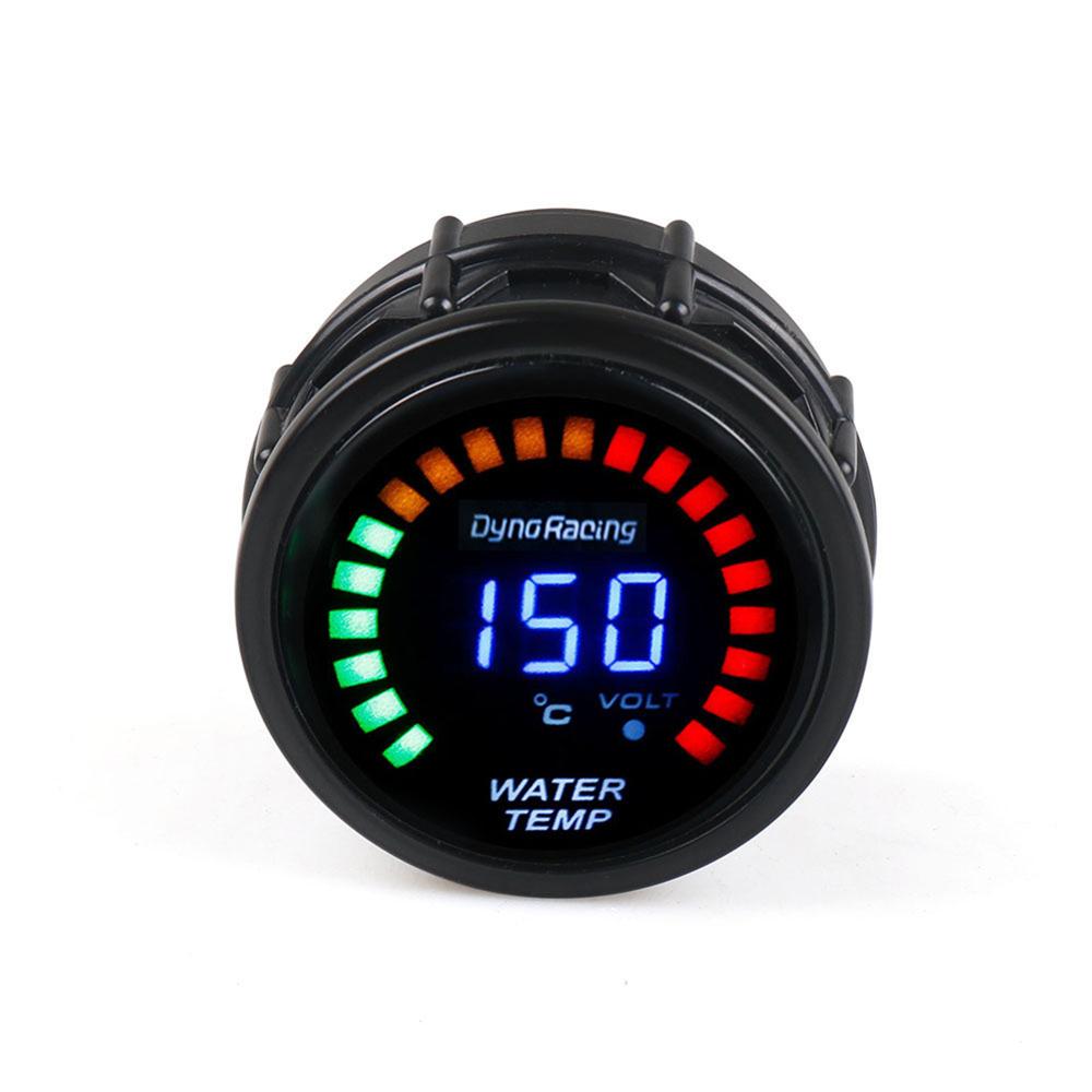 Auto Water Temp Gauge 20 ~ 150 ℃ C 2 "52Mm Universele Led Rook Len Digitale 12V water Temperatuur Meter Met Sensor Auto Gauge: Default Title