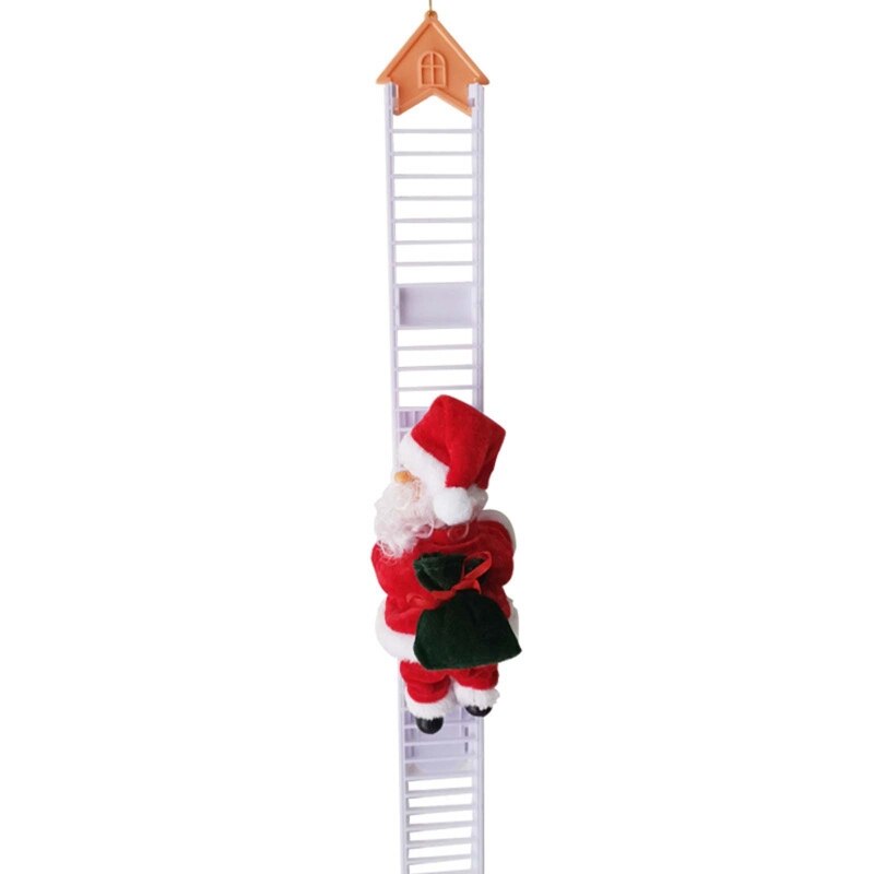 Elektrische Kerst Kerstman Pop Met Tas Klimmen Ladder Xmas Party Decor E7CC: 9FF801972-C