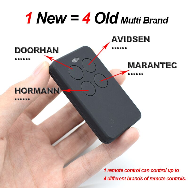 4 in 1 Garage Remote Multi Frequency 287-868MHz Clone 434.42mhz 868.35mhz 433.92 Gate Control Command Key Fob Transmitter