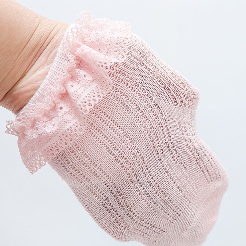 Sunmer Cute Baby Socks Breathable Baby Girl Socks Princess Lace Baby Socks Soft Cotton New Born Toddler Socks Sokken