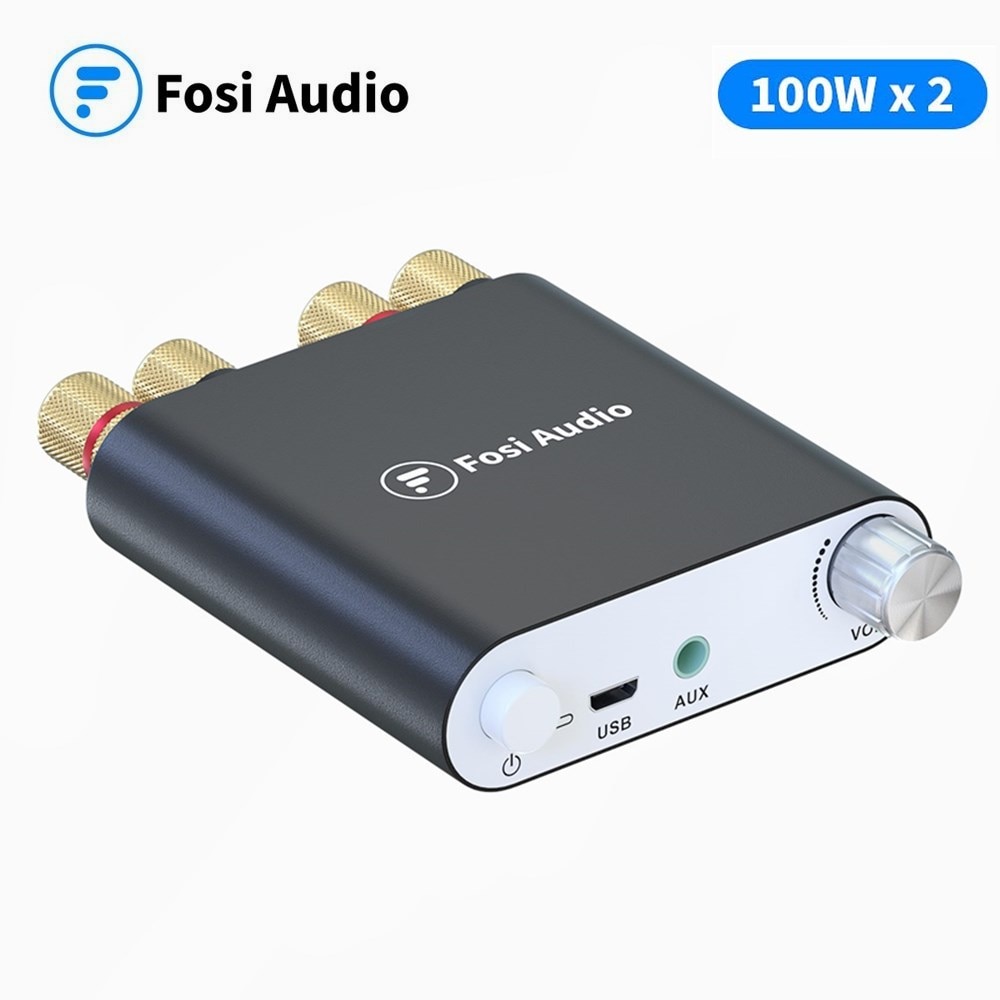 Fosi Audio Bluetooth amplificateur de puissance sonore 100W x2 récepteur sans fil TPA3116D2 Mini HiFi amplificateur de puissance numérique ZK1002D alimentation