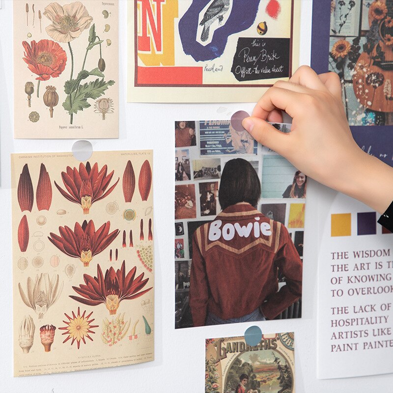 Ins Retro Art Foto 'S Creatieve Landschap Plantkunde Bloem Fotografie Props Kleine Poster Postkaart Wenskaarten Diy Kamer Muursticker