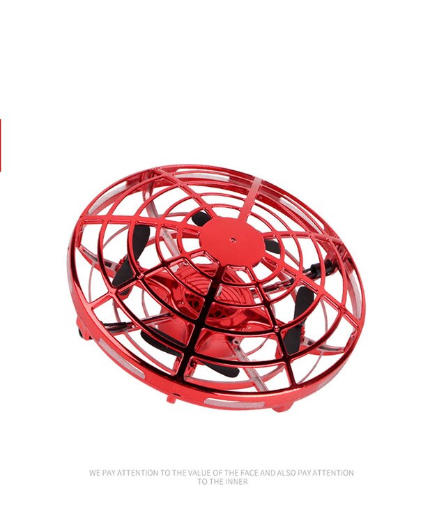 Zhenwei Sensor Vliegende Bal Interactieve Infrarood Inductie Helikopter Bal Roterende En Stralende Led Verlichting Ufo Vliegende Speelgoed Drones: red