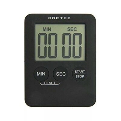 Grand minuteur de cuisine numérique LCD noir carré, 1 pièce, réveil magnétique, pour Table