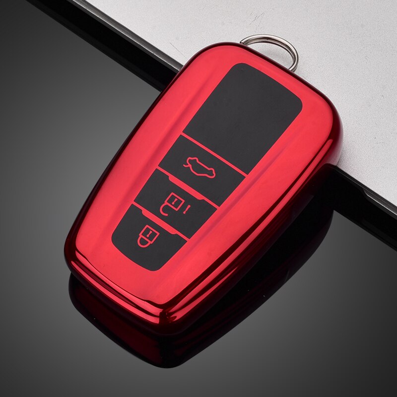 Car TPU Remote Key Cover Case Holder For Toyota CHR Prado Prius Camry Corolla RAV4 Accessories: red