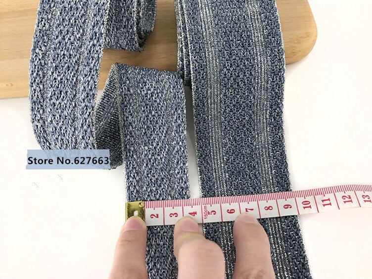 Thick gold and silver decorative elastic band Flat pants waist rubber band elastic rope clothing accessories