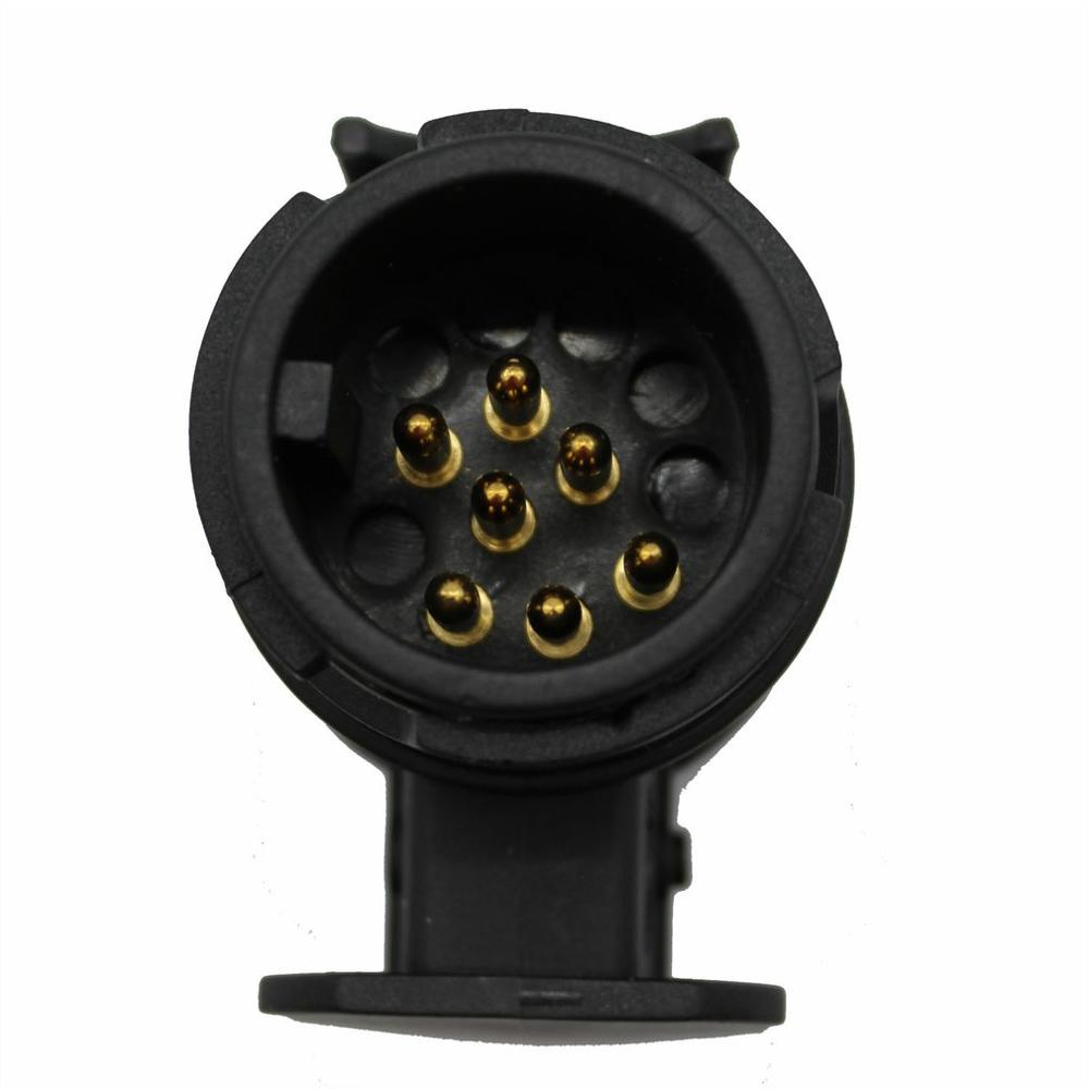 Car Trailer Truck 13 Pin To 7 Pin Plug Adapter Converter Tow Bar Socket Converter Black Auto Accessories