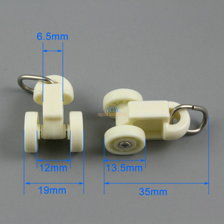 50 Pieces Curtain Track Roller Curtain Track Slide Gliders 19x35mm