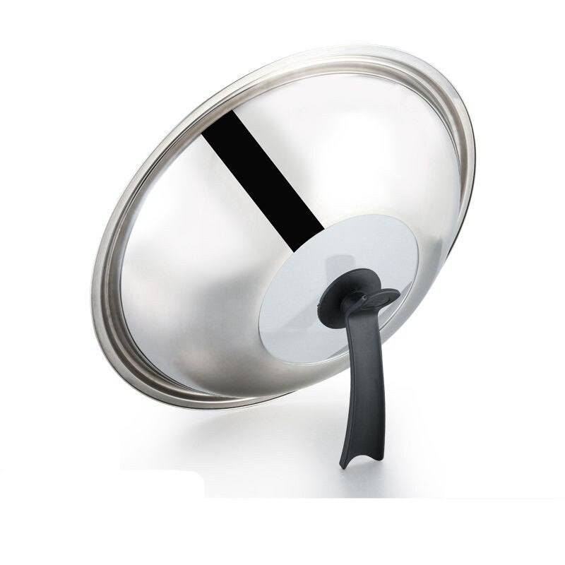 34cm Pan Lids Frying Pan with Lid Stainless Steel Pot Lid Pan Cover Thicken Visible Wok Lid Glass Lid Wok Lid Frying Pan Covers: 32cm / B