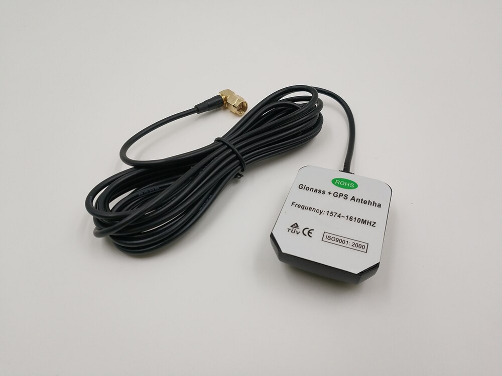 external GPS Glonass Dual antenna,high gian active patch ceramic antenna,GNSS antenna,SMA male Bend connector