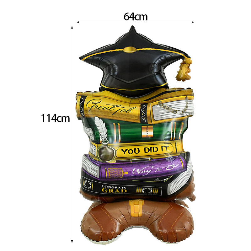 Dimissionsballon guld sort læge heliumfolieballoner tillykke dimission gymnasie dimissionsfest dekoration: Fluorescensgul