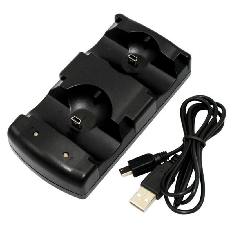 Compatibel Voor PS3 Controller &amp; Move Dual Charger Usb Dual Opladen Aangedreven Dock Gamepad Charger Dock Station Mount Power Sup