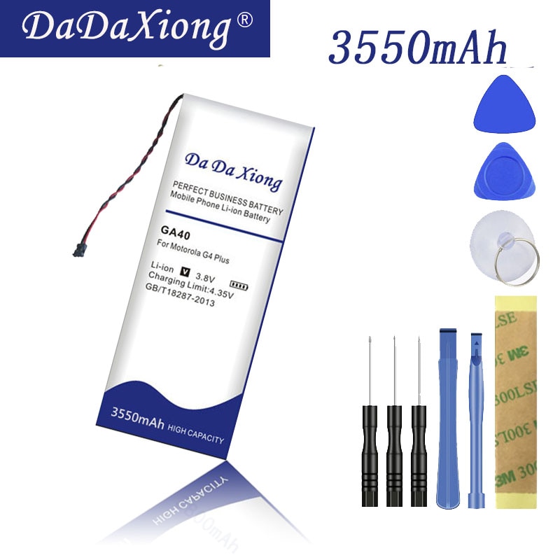 Da Da Xiong 3550mAh GA40 Battery for Motorola Moto G4 Plus GA40 XT1625 XT1622 XT1644 XT1643 SNN5970A battery tools