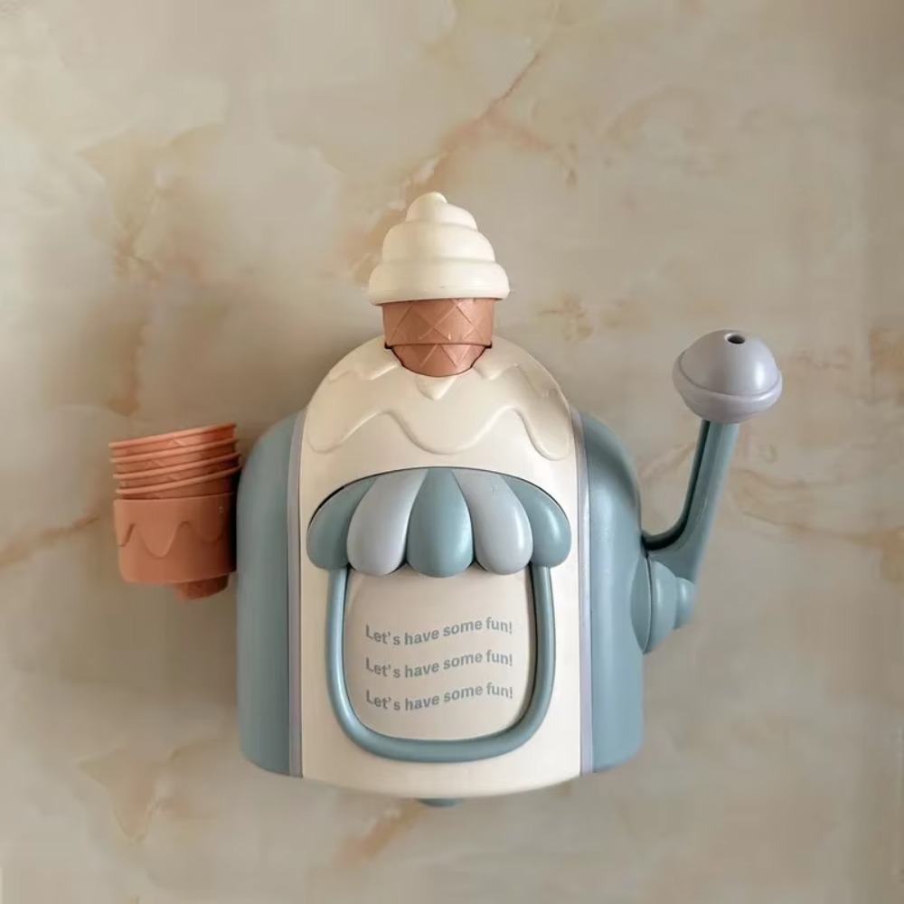 Child Bathroom Shower Bubble Machine Bath Cartoon Ice Cream Machine Manual Bubbles Manufacturing Machine