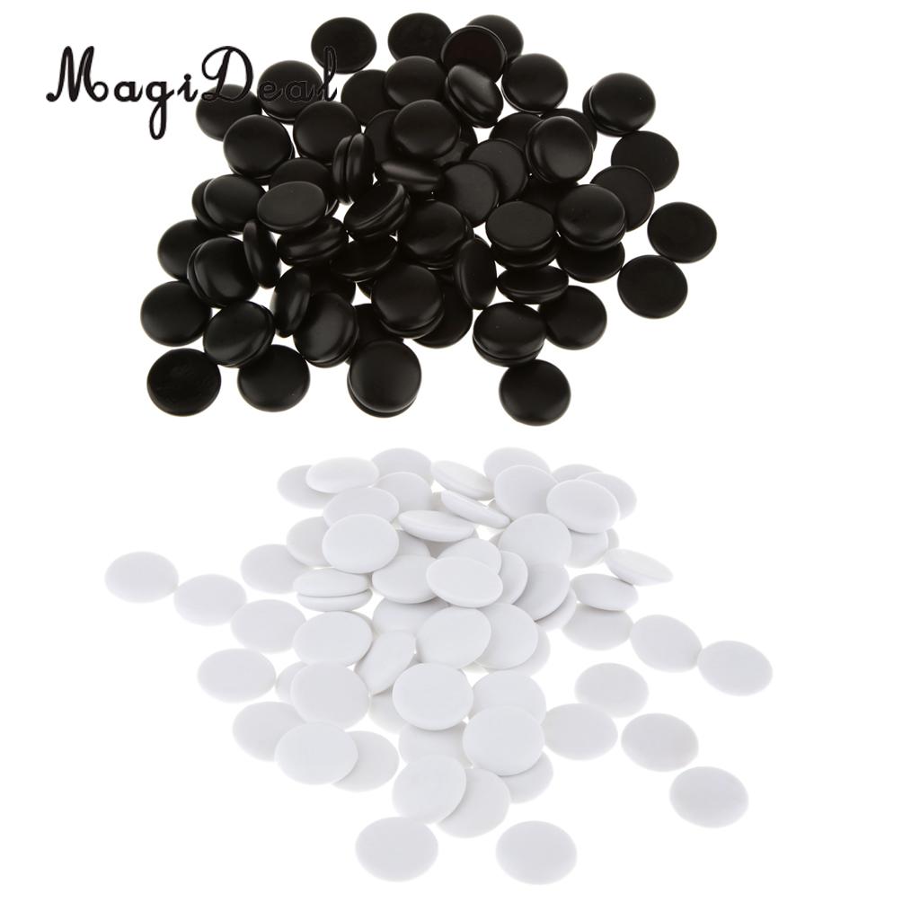 MagiDeal Go Game Black White Plastic Pieces Full Size Standard Set Educational Game for Funny Family Party Chess Game Kids