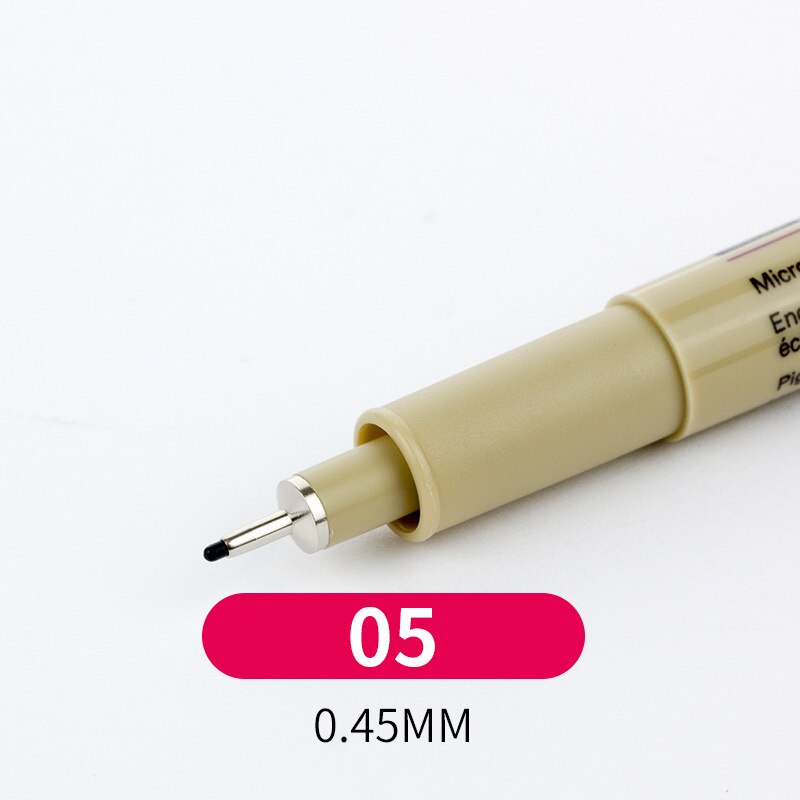 1 kpl pigmentti pigma micron muste tussi kynä 0.05 0.1 0.2 0.3 0.4 0.5 0.6 0.8 eri kärki musta fineliner luonnostelu taidetussi: 05