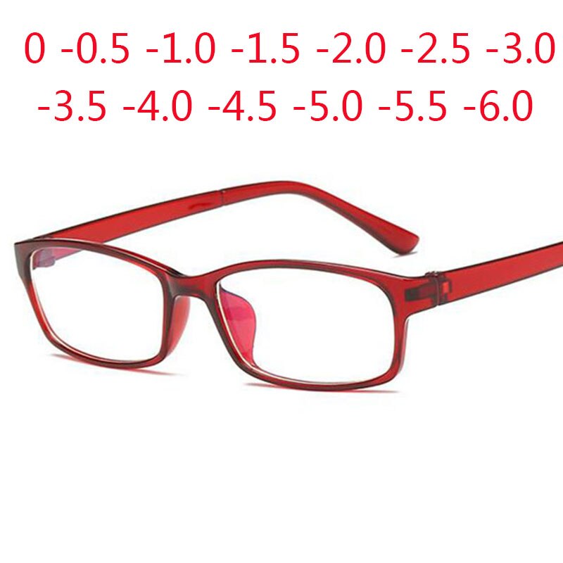 0 -0.5 -1 -1.5 -2 -2.5 -3 -3.5 -4 -5 -6 Afgewerkt Bijziendheid Bril Mannen Korte-Sight Eyewear Blauw Gecoat Vrouwen Dioptrie Brillen