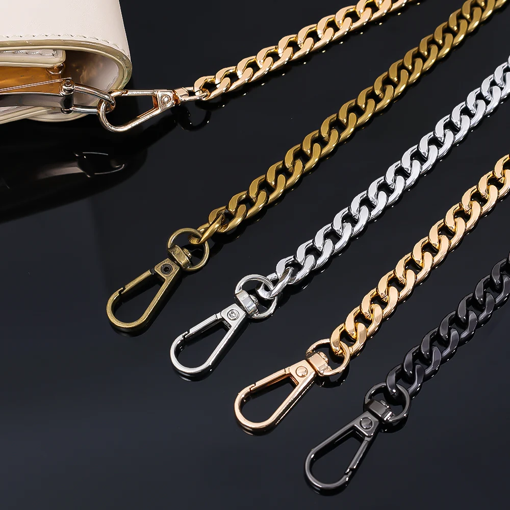 Metalowy aluminiowy łańcuszek do torby z uchwytem na ramię torebka typu crossbody torba Diy metalowe łańcuszki zamienne części torby akcesoria