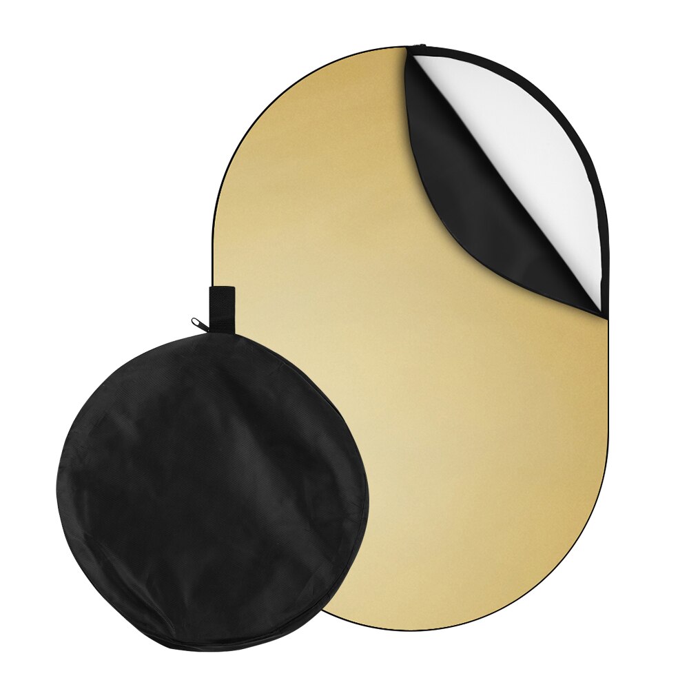 150cm Photography Light Reflector 5-in-1Translucent, Silver, Gold, White, Black Collapsible Multi-Disc for Photography with Bag