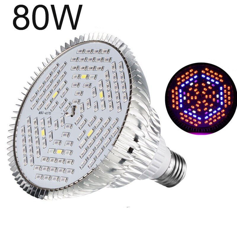 180 degree LED Grow Light UV Spectrum 18/30/45/80W Bonsai Hydroponic E27