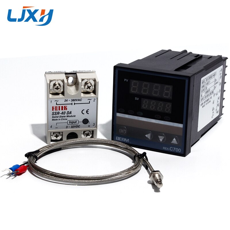 LJXH Temperature Controller REX-C700 C700 Thermocouple Universal Input SSR Output/K Type Thermocouple/Solid State RELAY: 40DA SET