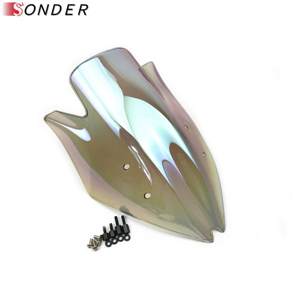 Pare-brise noir pour moto Kawasaki Z1000, Double bulle, NINJA z1000 07 08 09, 2007 Z 1000 z 1000