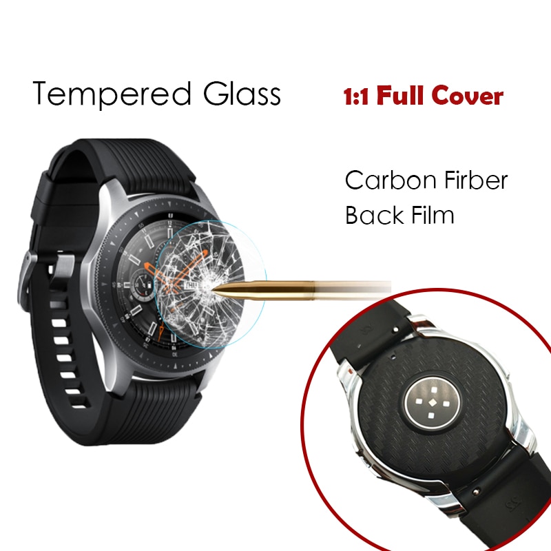 Voor Galaxy Horloge 46mm 42mm Volledige Gehard Glas Film Voor Gear S3 Screen Protective Back Film Mooi Met uw Horloge 2 Stuks