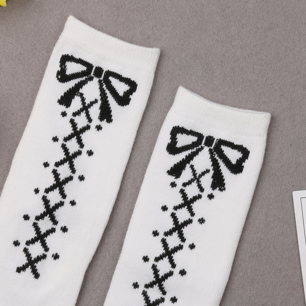 Newborn Infant Kids Baby Girls Stockings Bandage Bowknot Printed Tights Mid-calf Length Winter Warn Sets