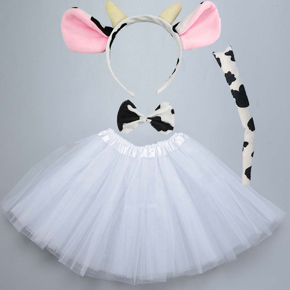 Costume de taureau, vache, Lion, pour enfants et adultes, bandeau, jupe, nœud papillon, Tutu, fête d&#39;anniversaire, Baby Shower, Halloween: 5 / S for 2-7 years kids