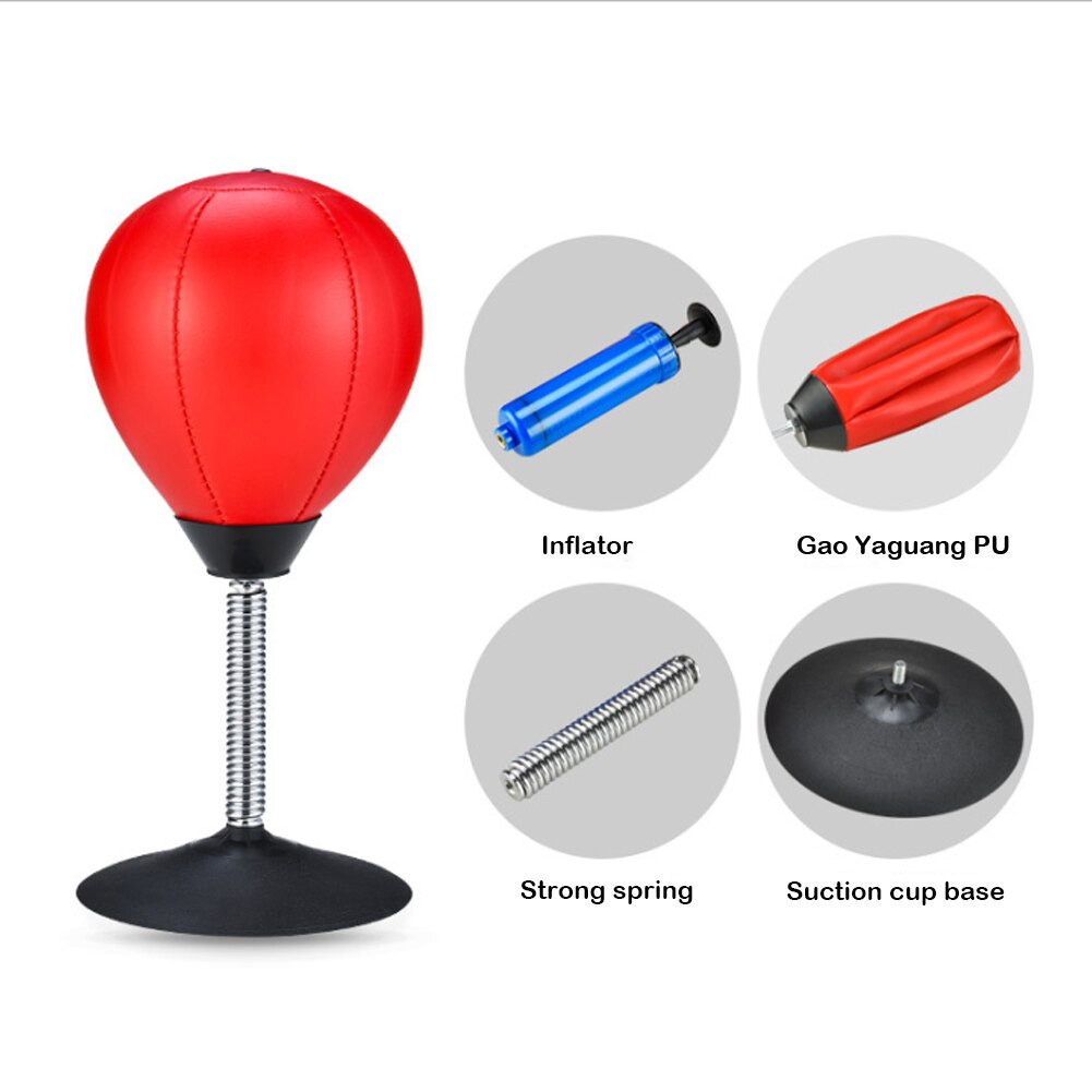 Boxing Equipment Fight Ball Training Speed Ball Faux Leather Sucker Desktop Inflation Decompression Boxing Speed Punching Ball