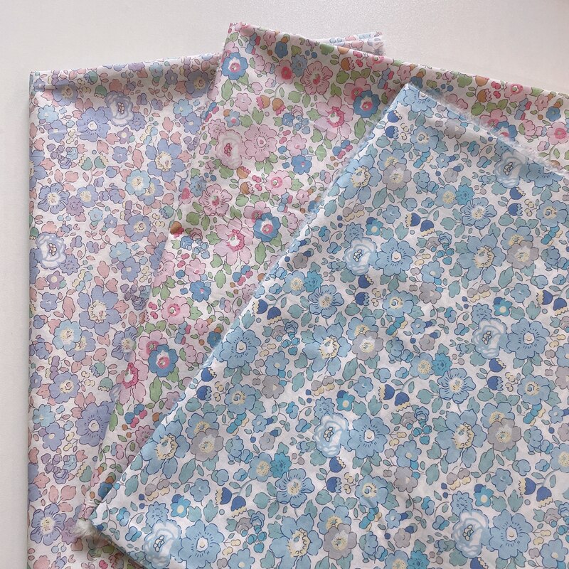 Betsy 80s japan begrænset tissun liberty bomuld poplin stof til børn baby syning stof kjoler nederdel diy meter stof