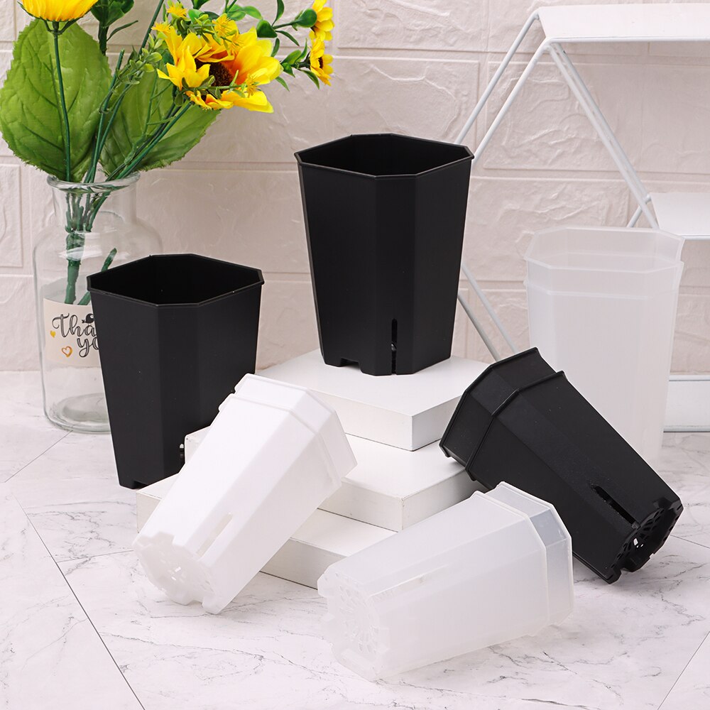 Plastics Side-opening Octagonal Square Pot Succulent Flowerpot Resin Vientiane Potted Plant Transparent Gardening Tool