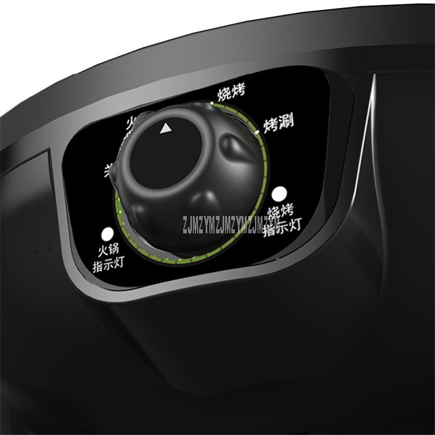 1.8L Capacity Electric Multi Cooker Household Non-stick Electric Pot Cooking Machine BBQ Barbecue Roasting Hotpot Cooker