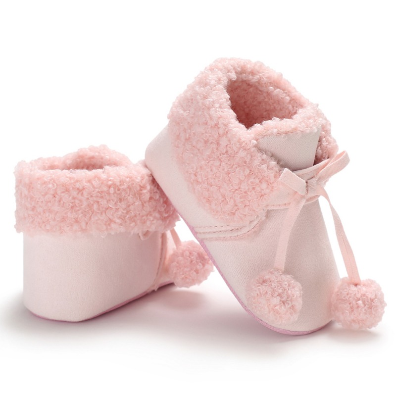 Baby Laarzen Pasgeboren Booties Herfst Winter Veters Plus Fluwelen Casual Zachte Bodem Peuter Schoenen 0-18M