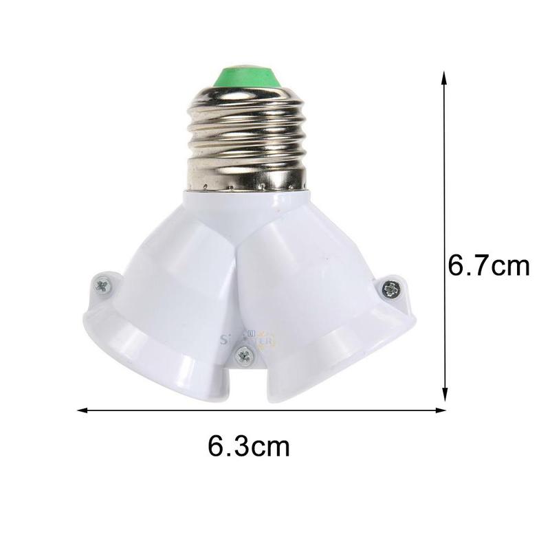 2 In 1 E27 Lamphouder E27 Lamp Houder Lamp Socket Gloeilamp Adapter Splitter Base Voor Led A1Q1