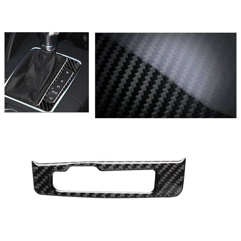 for A3 S3 Carbon Fiber Console Gear Shift Box Panel Display Sns Cover Trim Decorative Car Accessories