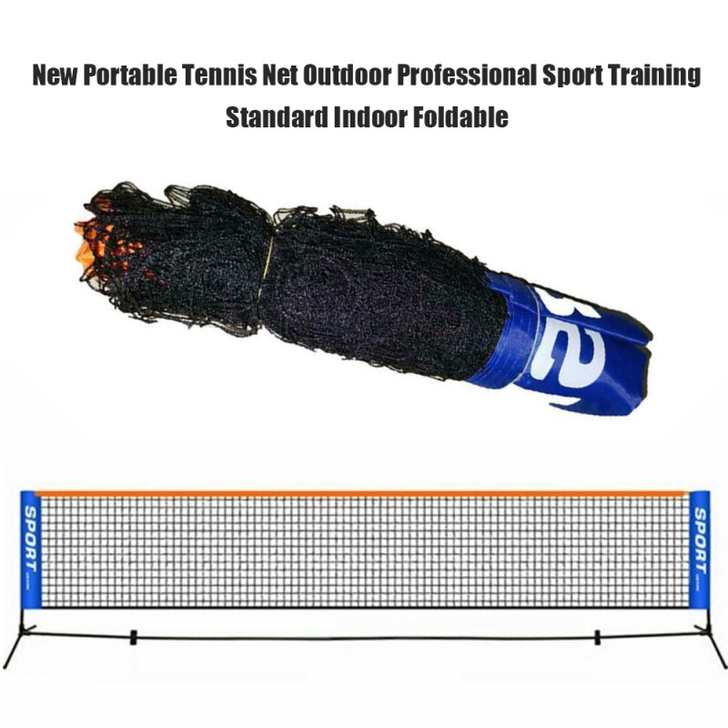 Portable Tennis Net Foldable Tennis Training Net Badminton Net Outdoor Tennis Volleyball Mesh Exercise Trainer Tool