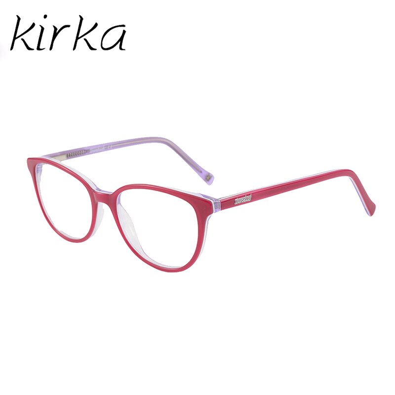 Kids Glasses Pink Eyeglass Frames Children Glasses Myopia Eyewear Acetate Kids Eyeglass Frames Round Children Optical Frames: PK4005C2