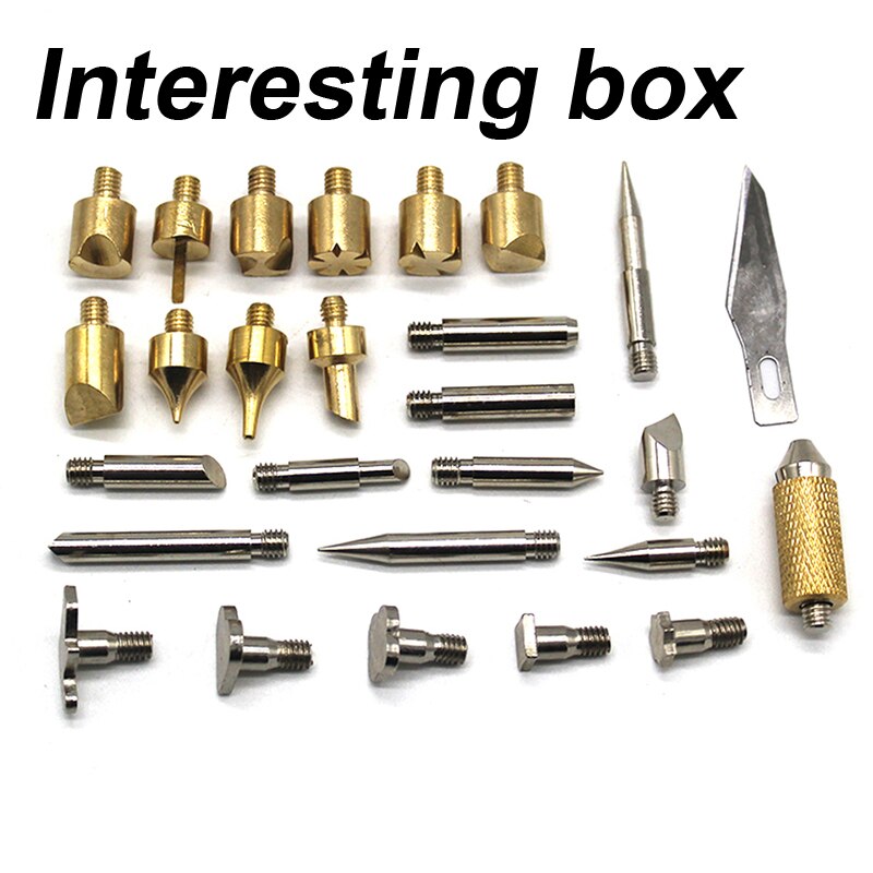 Pirografo penna impostato, la lavorazione del legno, intaglio, tavola di legno, ferro da stiro spazzola di FAI DA TE, temperatura regolabile, ferro da stiro elettrico, pirografo penna, ah