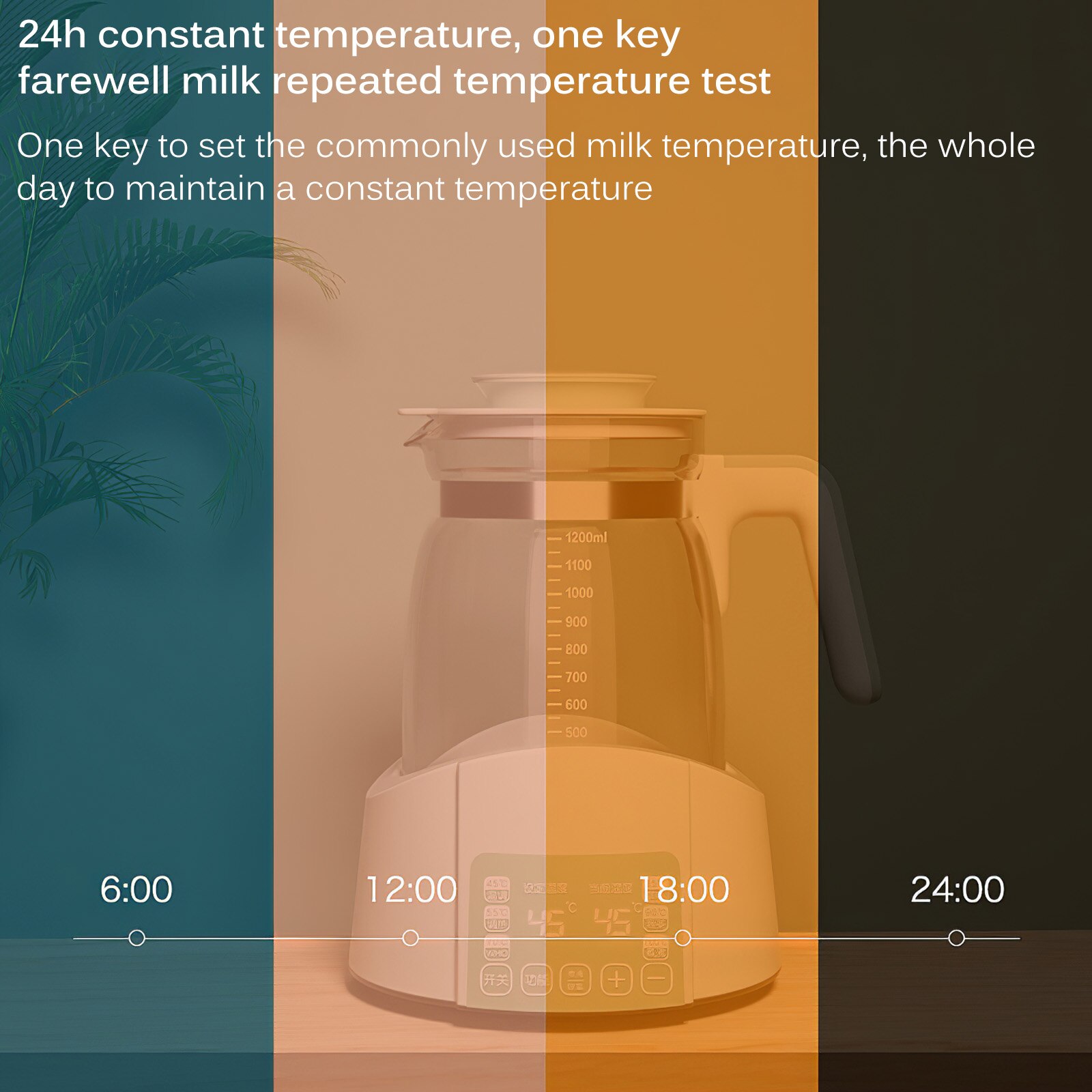 Konstant varme elkedel sundhed pot baby smart mælk termostat konstant temperatur vand varmere te maker