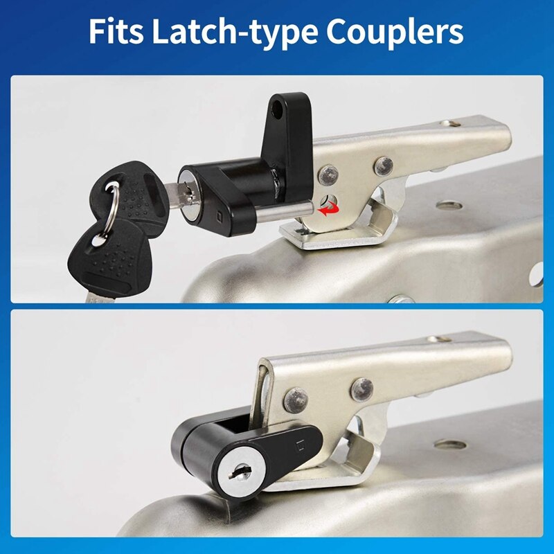 Trailer Hitch Receiver Coupler Lock Kit, Long Trailer Hitch Lock Receiver Pin Lock for Class III IV Receiver, Dia