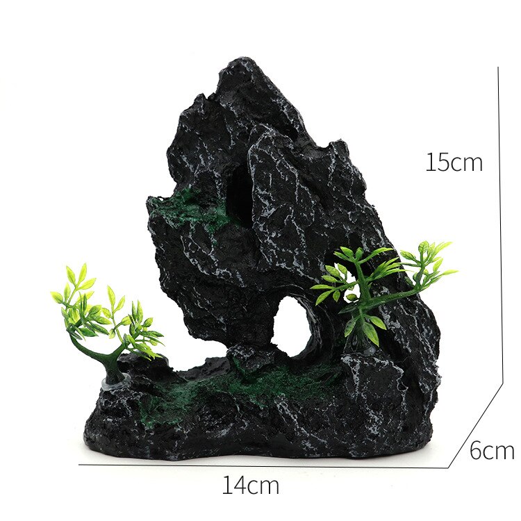 Aquarium Rockery Stone Aquatic Ornaments Fish Tank Landscaping Simulation Landscape Resin Rockery Stone Pet Accessoriess: AX-03