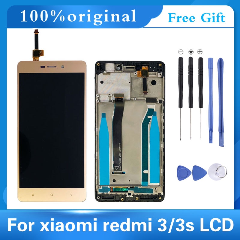 100% Originele 5.0 Inch Aaa Lcd Voor Xiaomi Redmi 3 Lcd-scherm Vervanging Voor Redmi 3 3S lcd Digiziter Aseembly